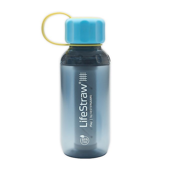 slide 1 of 4, LifeStraw Play Water Bottle with Lead Reduction - Grey, 10 oz