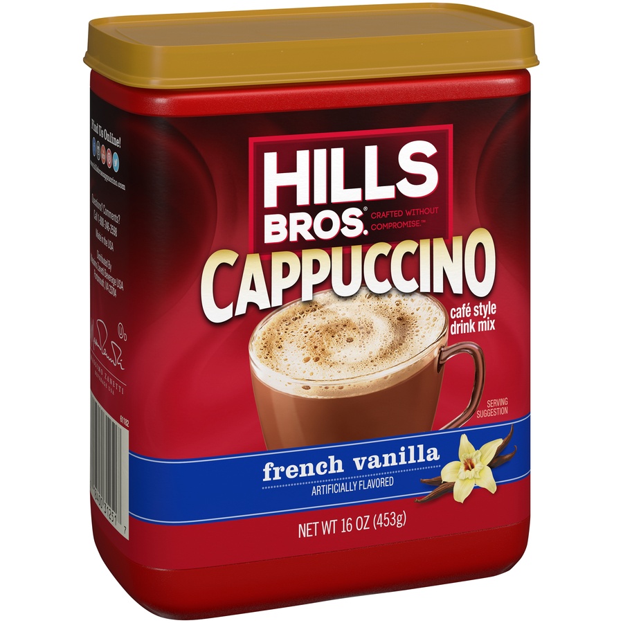 slide 2 of 8, Hills Bros. French Vanilla Cappuccino Cafe Style Drink Mix, 16 oz