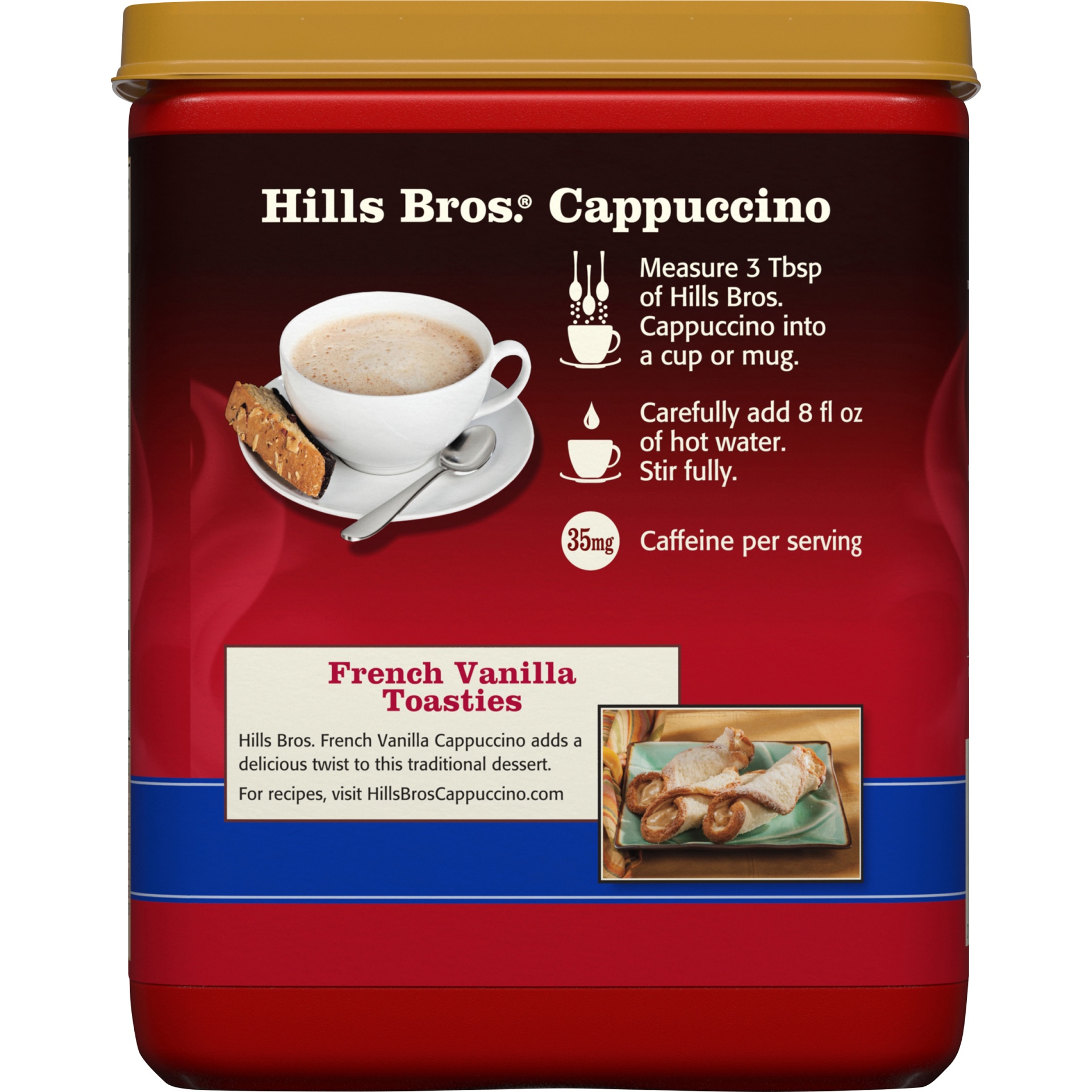slide 6 of 8, Hills Bros. French Vanilla Cappuccino Cafe Style Drink Mix, 16 oz