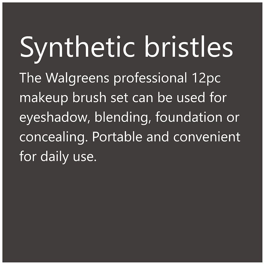 slide 2 of 5, Walgreens Beauty Professional Makeup Brush Set, 12 ct
