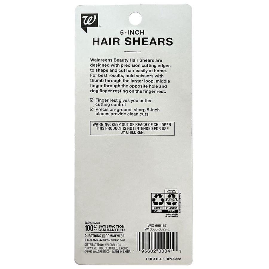 slide 3 of 4, Walgreens Hair Shears 5 Inch, 1 ct