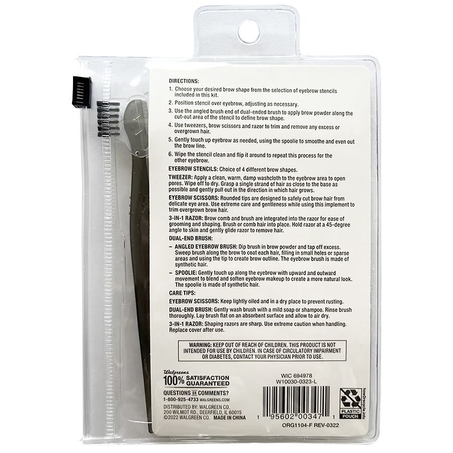 slide 4 of 4, Walgreens Brow 9 Piece Kit, 1 ct