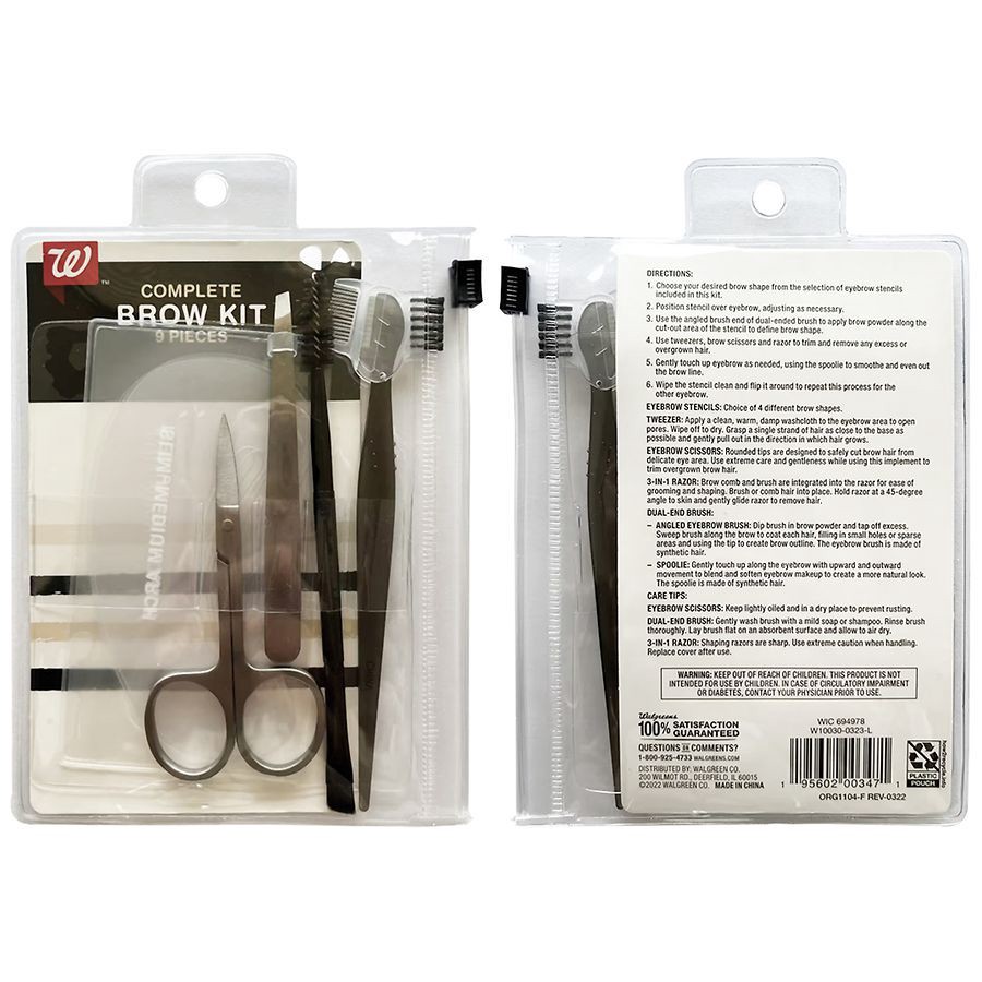 slide 3 of 4, Walgreens Brow 9 Piece Kit, 1 ct