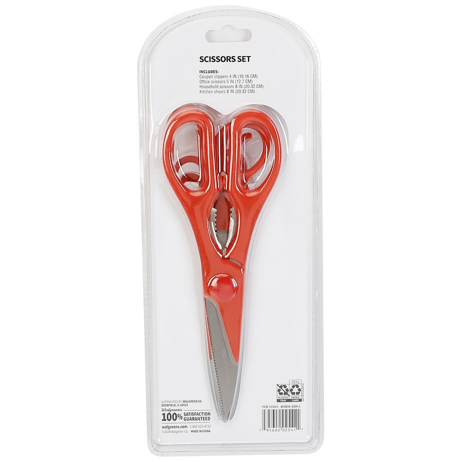 slide 2 of 2, Complete Home Multi-Purpose Scissors Set, 4 ct