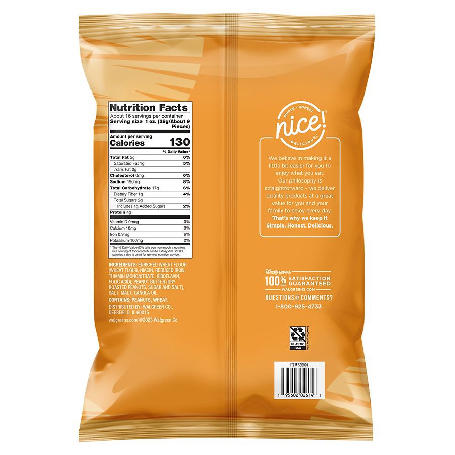 slide 2 of 2, Nice! Pretzel Nuggets Peanut Butter Filled, 16 oz