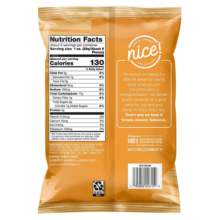 slide 4 of 5, Nice! Peanut Butter Filled Pretzel Nuggets, 5 oz