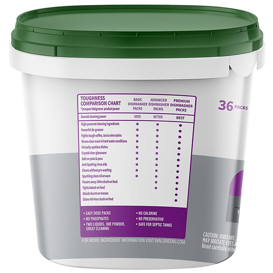 slide 2 of 3, Walgreens Dishwasher Detergent Packs, 18 ct