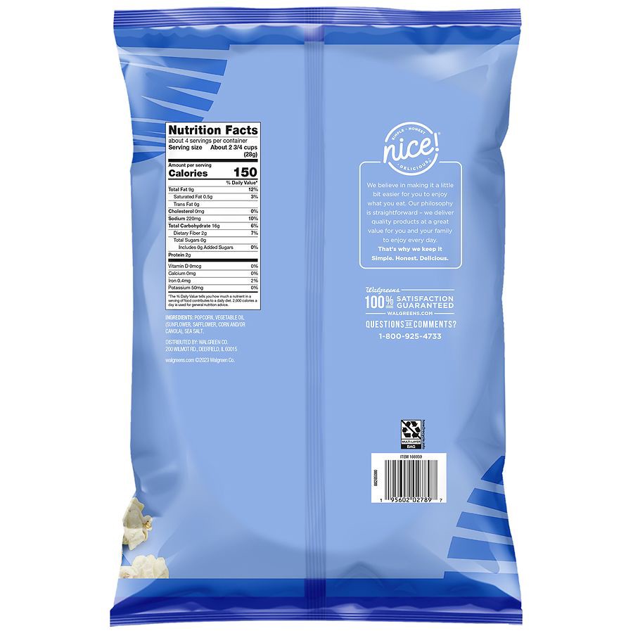 slide 5 of 5, Nice! Popcorn Sea Salt, 4 oz