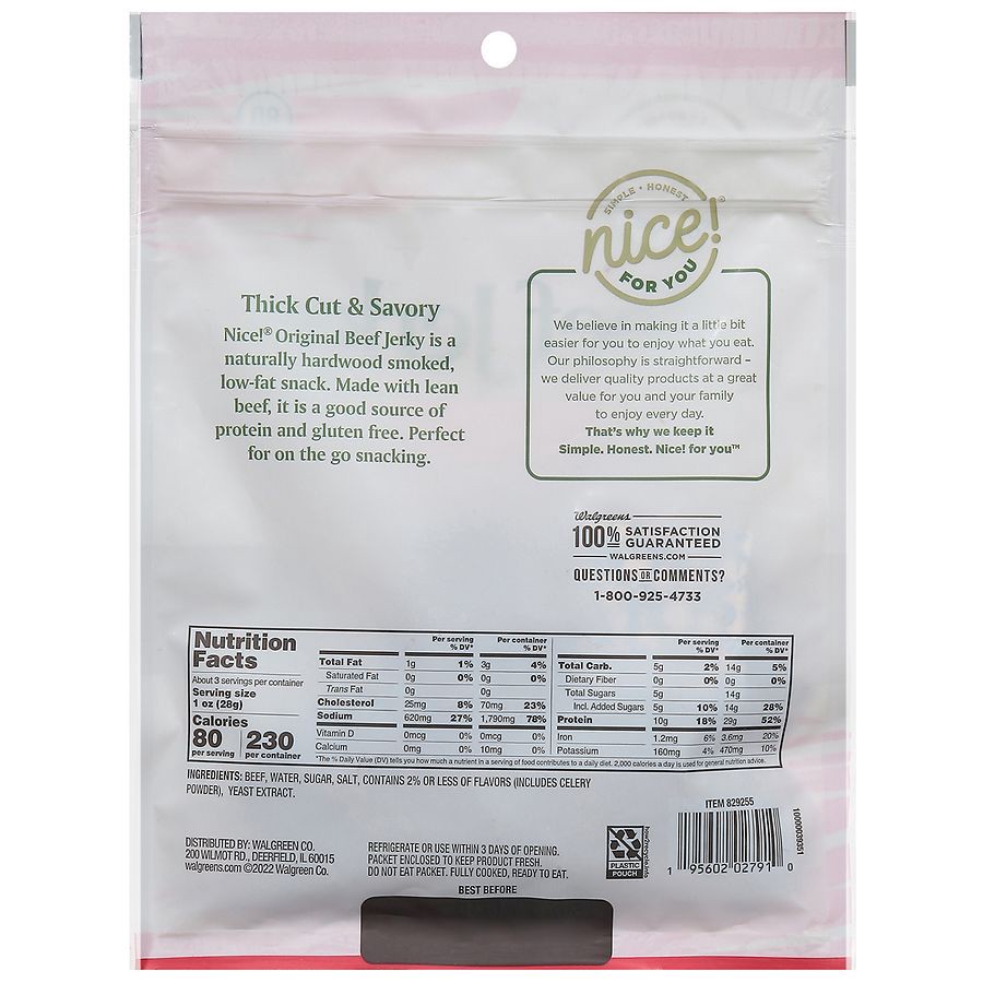 slide 2 of 5, Nice! Beef Jerky Original - 2.85 oz, 2.85 oz
