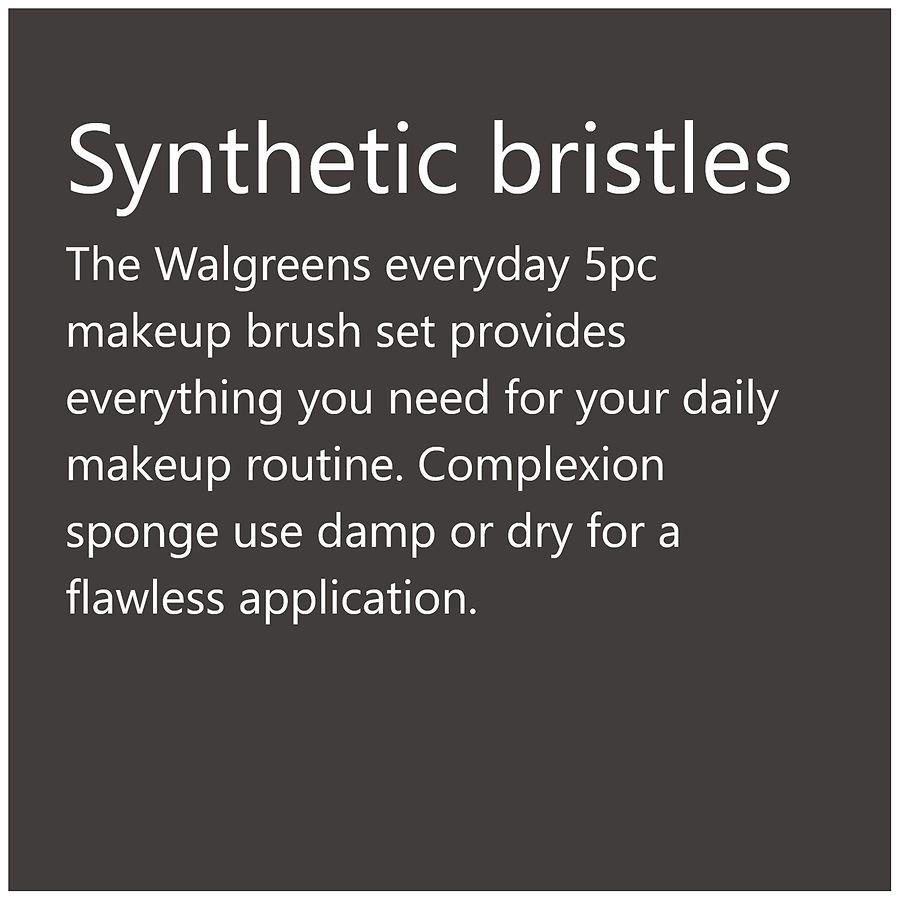 slide 5 of 5, Walgreens Beauty Everyday Makeup Brush Set, 5 ct