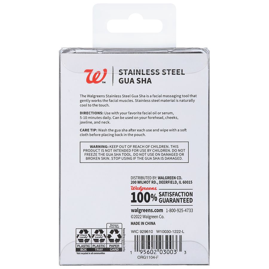 slide 2 of 2, Walgreens Stainless Steel Gua Sha, 1 ct