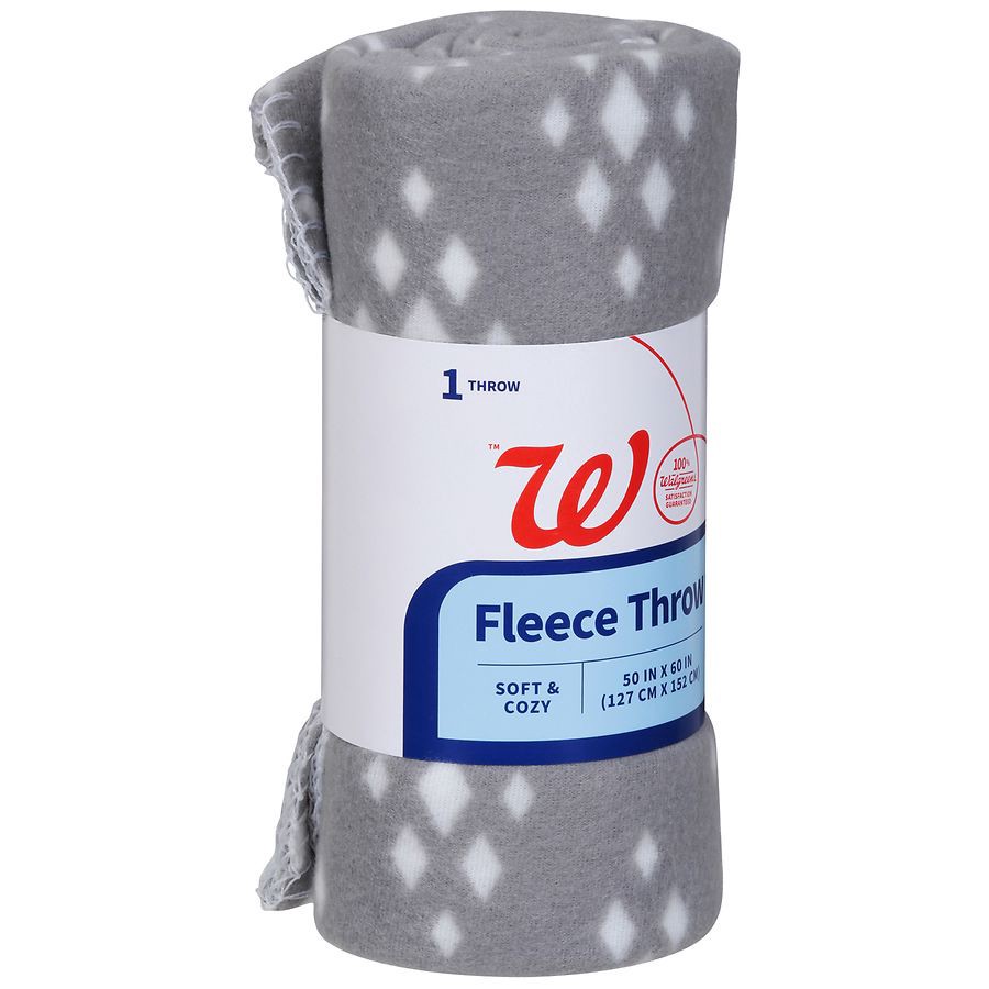 slide 3 of 5, Walgreens Fleece Throw, 1 ct