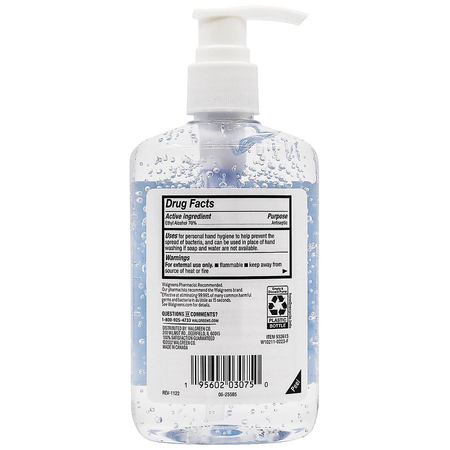 slide 3 of 4, Walgreens Hand Sanitizer + Vitamin E, 8 fl oz