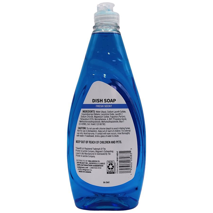 slide 3 of 3, Walgreens Dish Soap Fresh, 19.4 fl oz