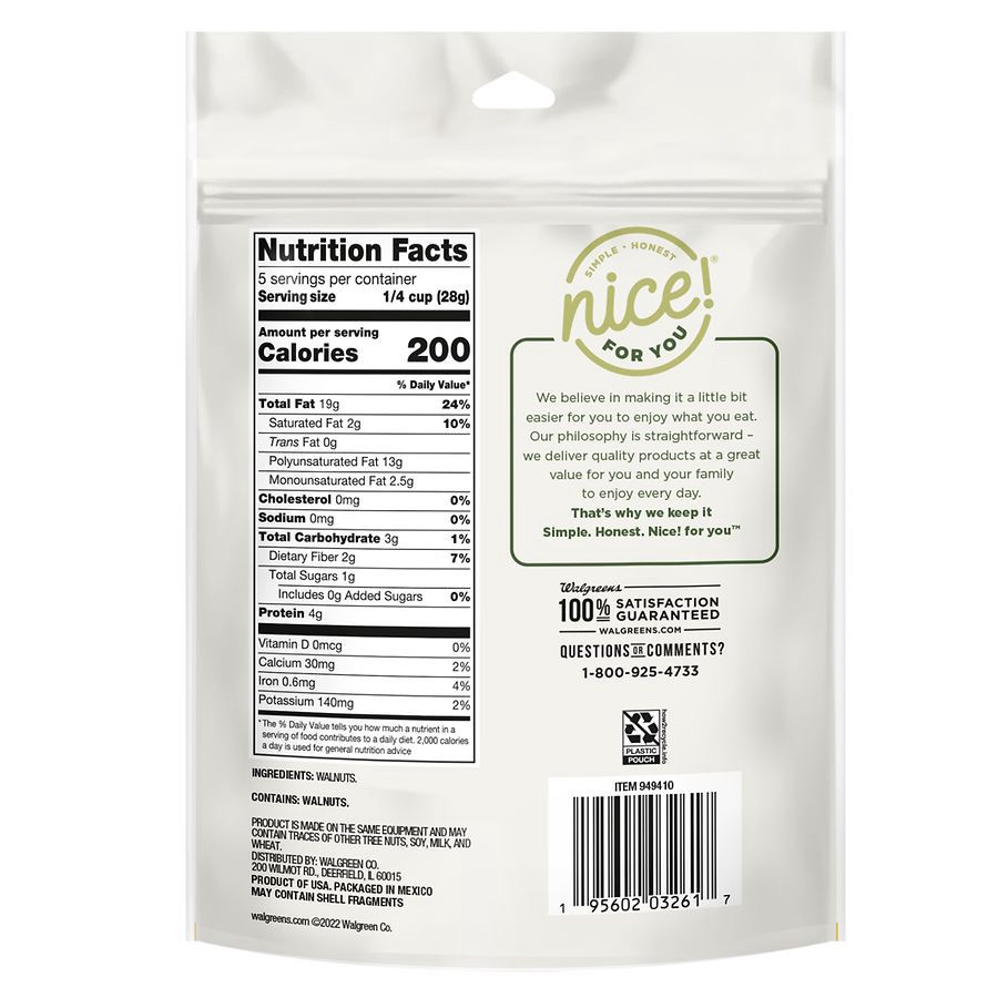 slide 2 of 5, Nice! Walnuts Unsalted - 5 oz, 5 oz