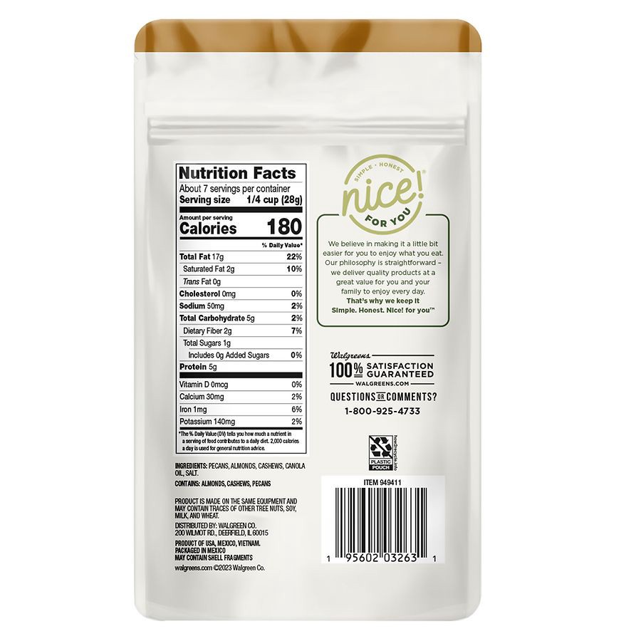 slide 2 of 5, Nice! Roasted Pecan Blend Salted, 7 oz