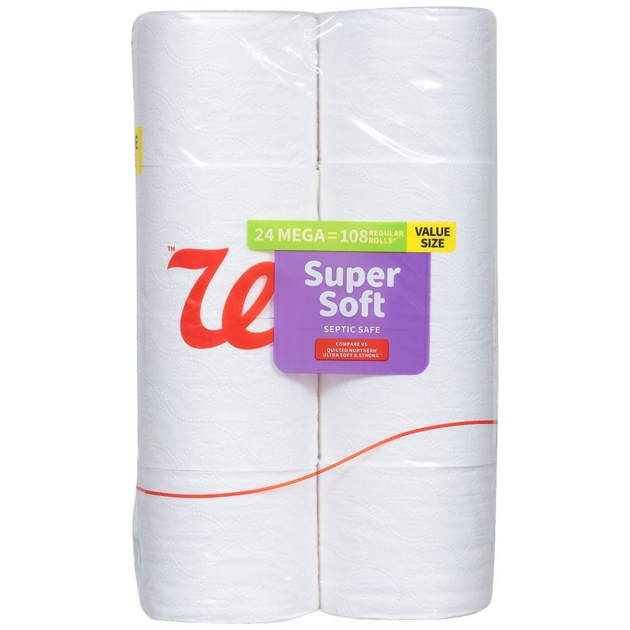 slide 2 of 5, Walgreens Super Soft Mega Bath Tissue Value Size, 372 ct x 24 ct