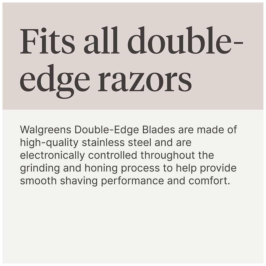 slide 5 of 5, Walgreens Men's Double Edge Stainless Steel Blades, 10 ct