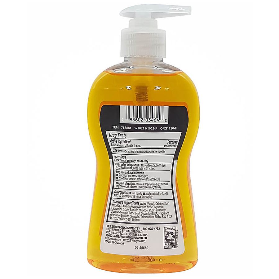 slide 4 of 4, Walgreens Antibacterial Hand Soap Original, 11.25 fl oz