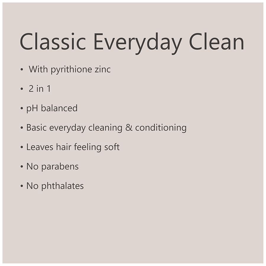 slide 2 of 5, Walgreens Classic Everyday Clean 2 in 1 Dandruff Shampoo Plus Conditioner, 33.8 fl oz