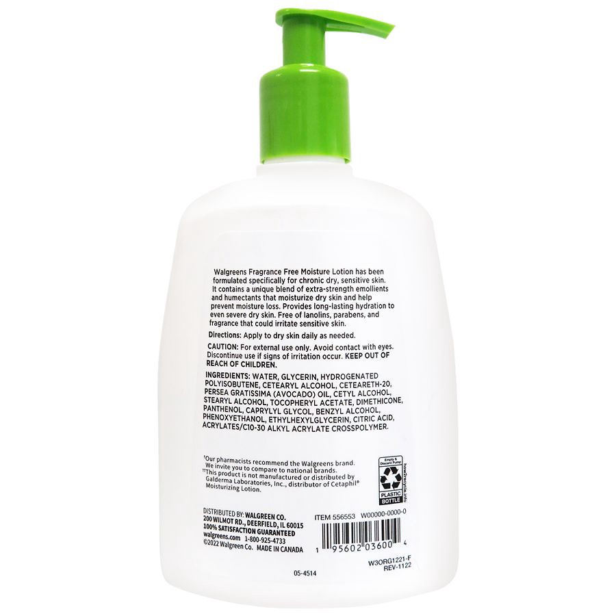 slide 3 of 5, Walgreens Moisturizing Skin Lotion Fragrance Free, 16 fl oz