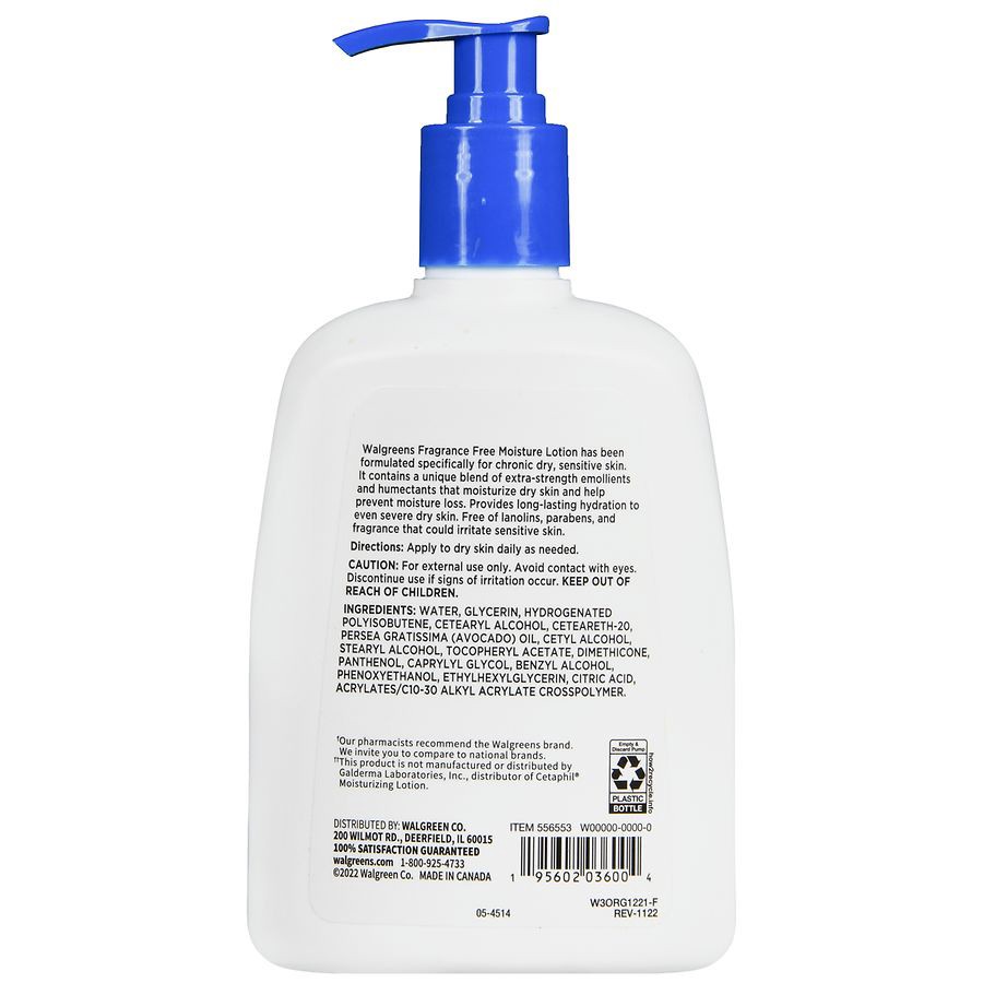 slide 2 of 5, Walgreens Moisturizing Skin Lotion Fragrance Free, 16 fl oz