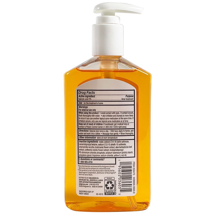 slide 4 of 5, Walgreens Oil-Free Acne Wash, 9.1 fl oz