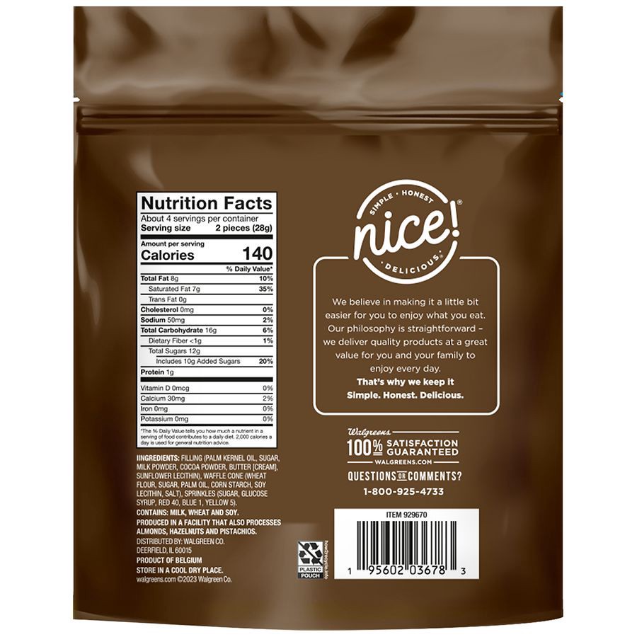 slide 2 of 5, Nice! Cocoa Spinkle Mini Cones, 4 oz