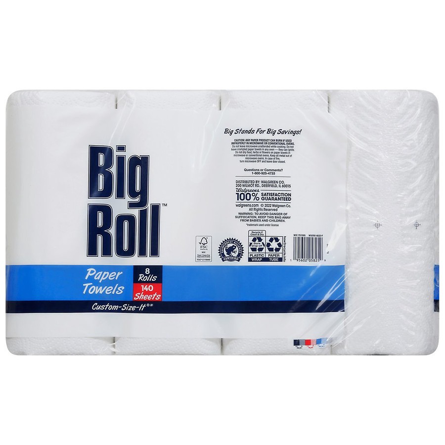 slide 2 of 2, Big Roll Paper Towels, 8 ct