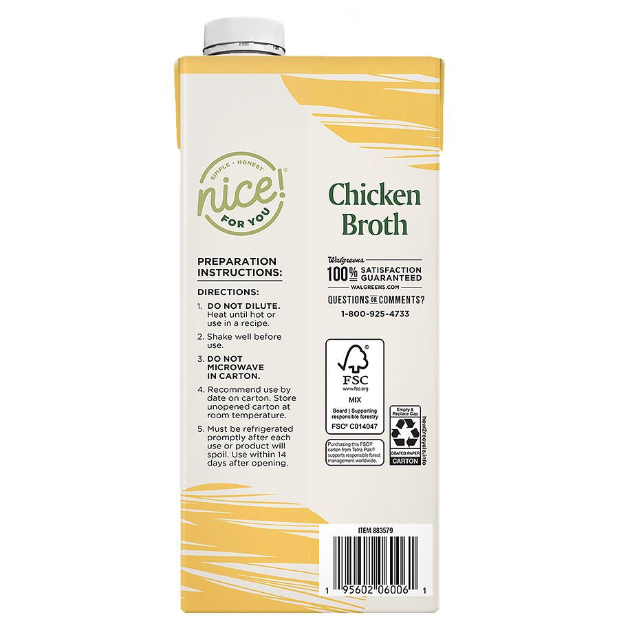 slide 5 of 5, Nice! Chicken Broth, 32 oz