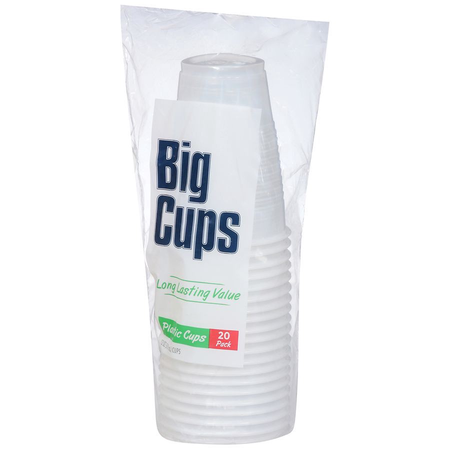 slide 2 of 5, Walgreens Plastic Cups, Long Lasting Value 12 Fluid Ounce, 20 ct
