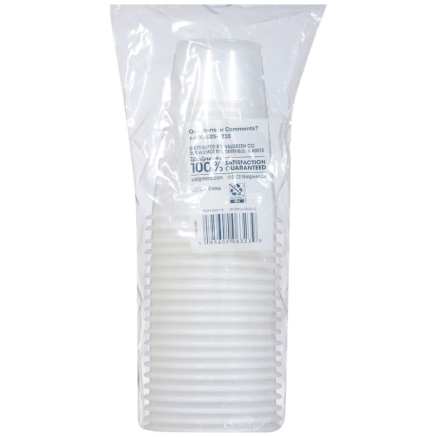 slide 3 of 5, Walgreens Plastic Cups, Long Lasting Value 12 Fluid Ounce, 20 ct