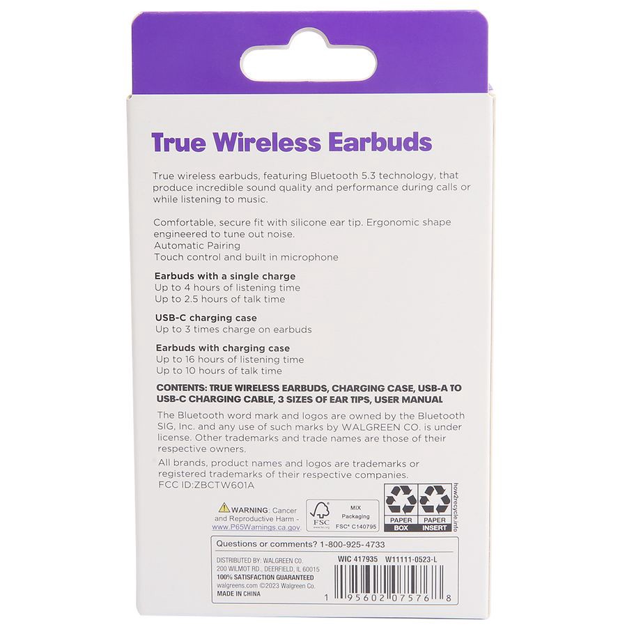 slide 4 of 4, Infinitive True Wireless Earbuds, 1 pair