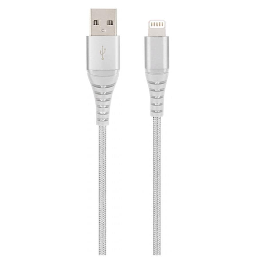 slide 2 of 3, Infinitive USB-A To Lightning Braided Cable Gray, 1 ct
