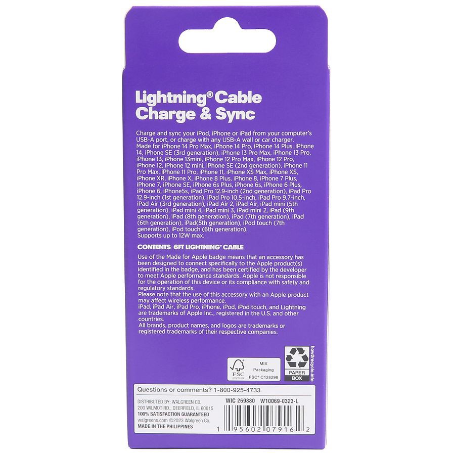 slide 2 of 3, Infinitive USB-A To Lightning Tough Cable White, 6 ft