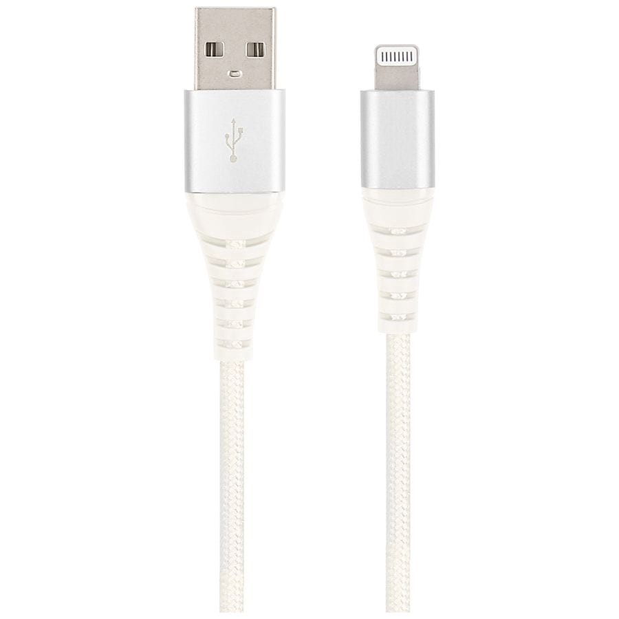 slide 3 of 3, Infinitive USB-A To Lightning Tough Cable White, 6 ft