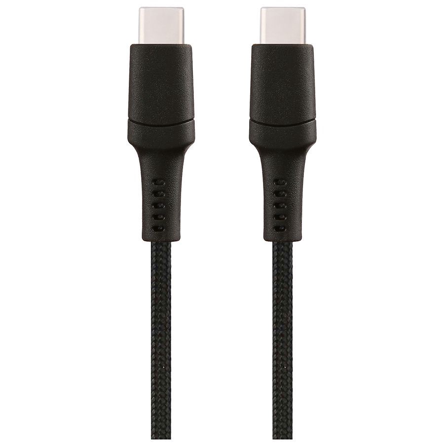 slide 3 of 3, Infinitive USB C to C Braided Cable Black, 6 ft