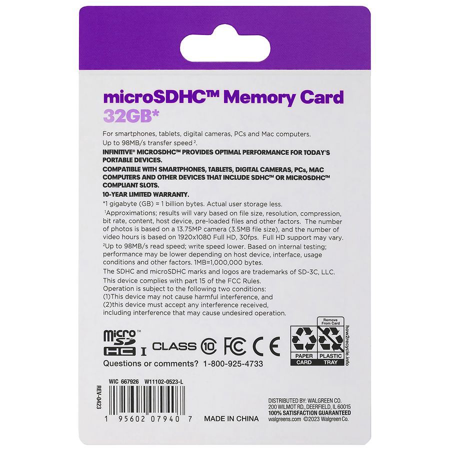 slide 2 of 2, Infinitive MicroSDHC Memory Card 32 GB, 1 ct