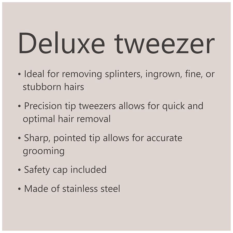 slide 3 of 5, Walgreens Point Tip Deluxe Tweezer, 1 ct