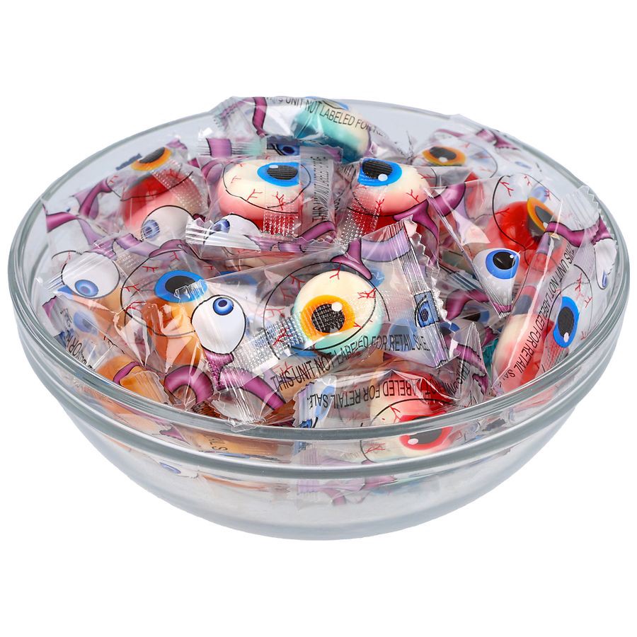 slide 3 of 5, Nice! Gummy Eyeballs Halloween Candy Bag, 8.47 oz