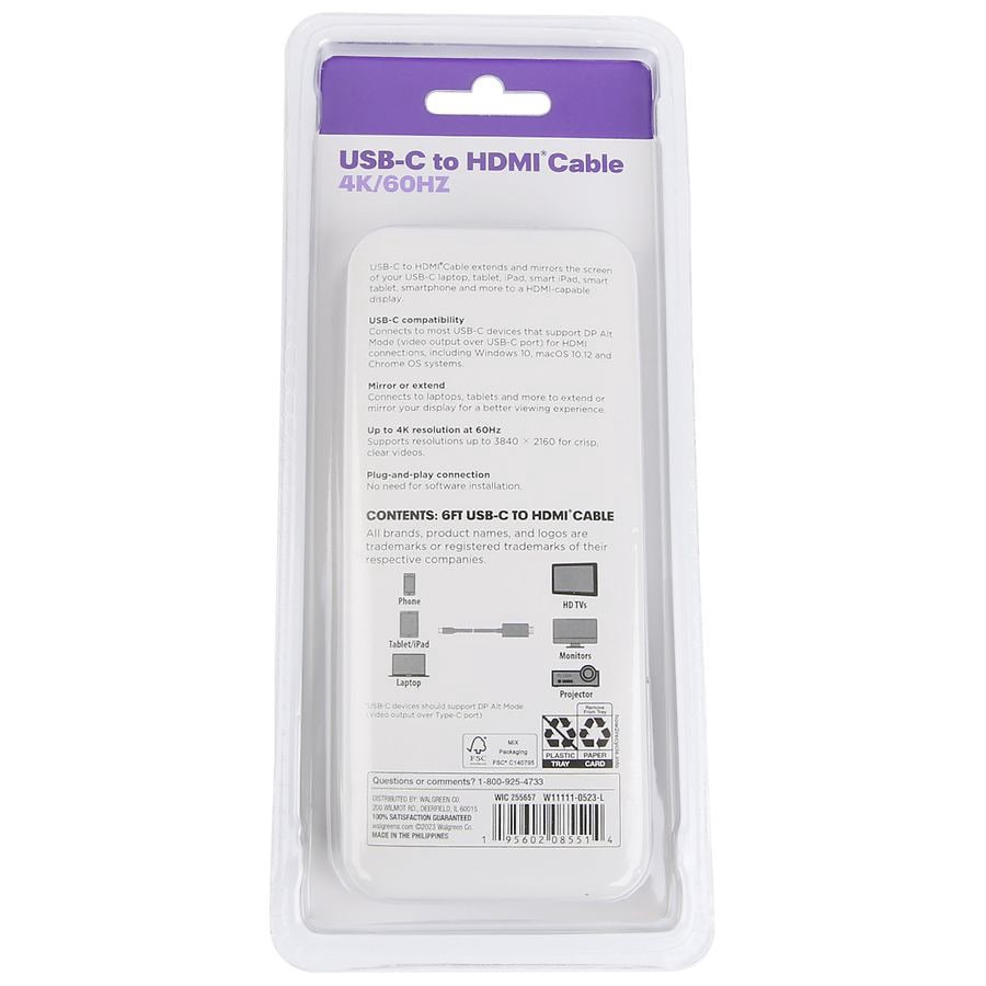 slide 2 of 3, Infinitive USB-C to HDMI Cable 4K/60HZ, 6 ft