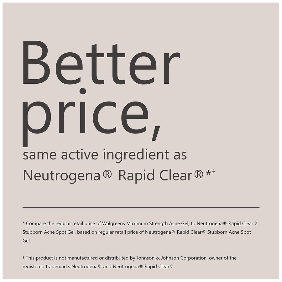 slide 3 of 5, Walgreens Maximum Strength Acne Gel, 1 oz