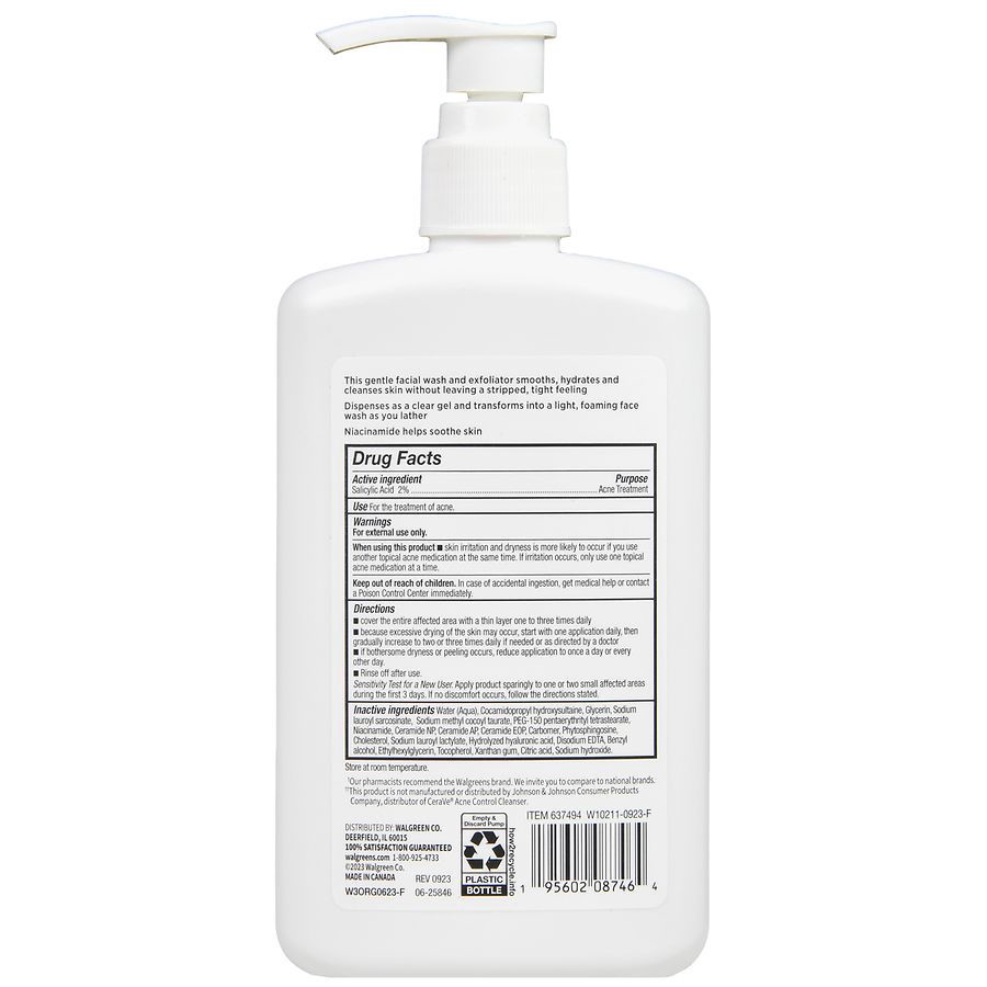 slide 2 of 5, Walgreens Acne Control Cleanser, 8 fl oz
