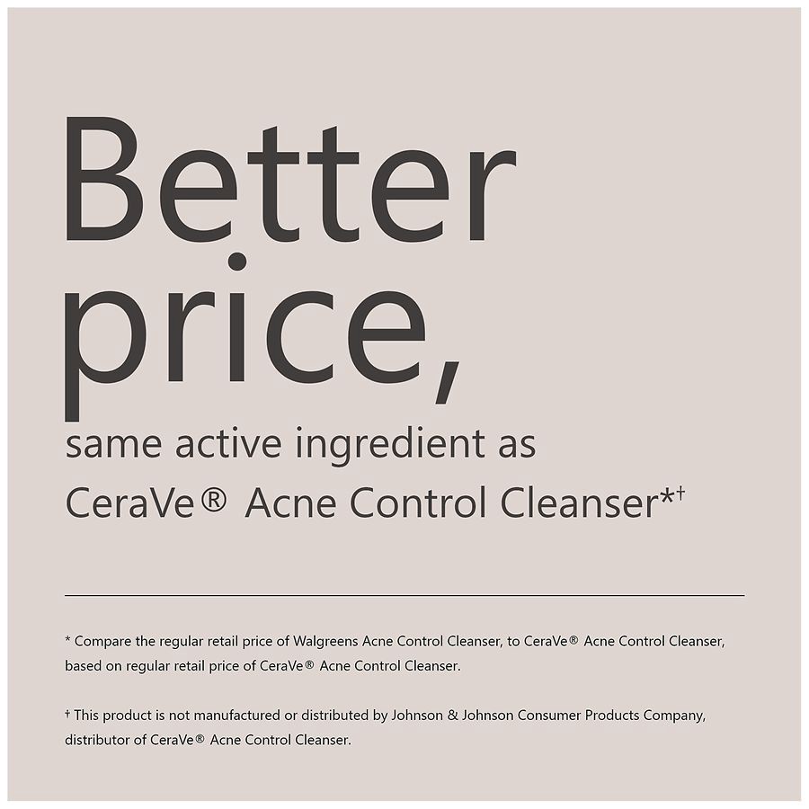 slide 3 of 5, Walgreens Acne Control Cleanser, 8 fl oz