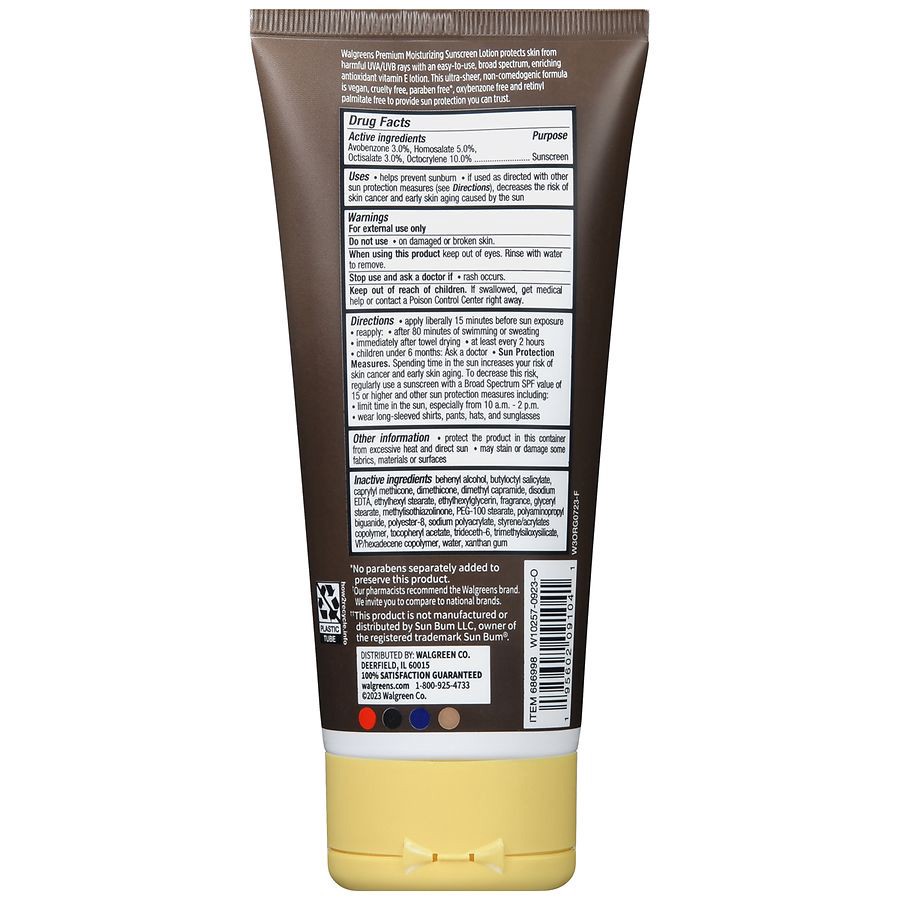 slide 5 of 5, Walgreens 30 Premium Moisturizing Sunscreen Lotion, 6 oz