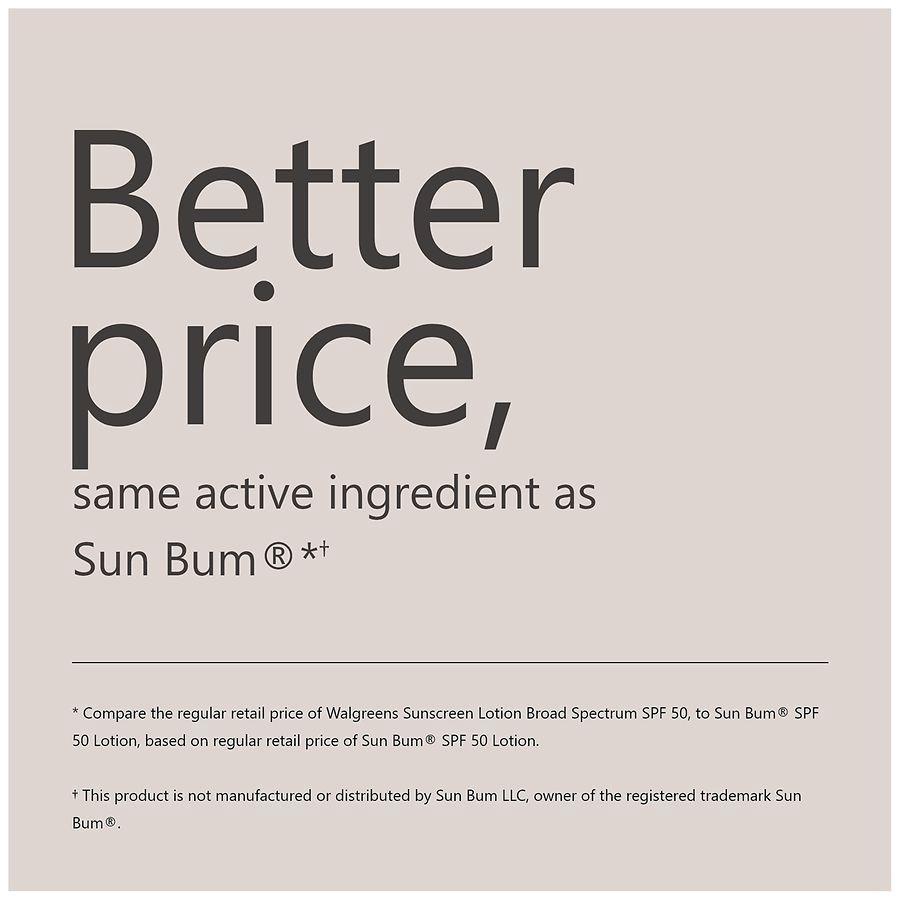 slide 4 of 5, Walgreens 50 Premium Moisturizing Sunscreen Lotion, 6 oz