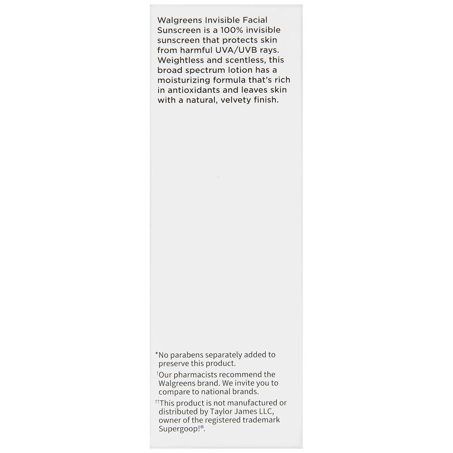 slide 3 of 5, Walgreens 40 Invisible Facial Sunscreen, 1.7 fl oz