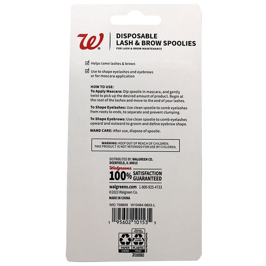 slide 2 of 2, Walgreens Disposable Lash & Brow Spoolies, 30 ct