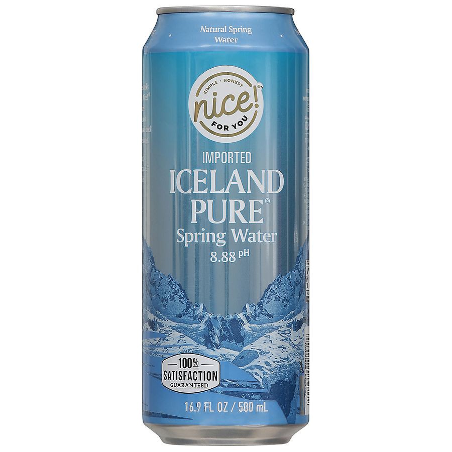 slide 2 of 2, Nice! Iceland Pure Spring Water 8.88 pH - 16.9 fl oz, 16.9 fl oz