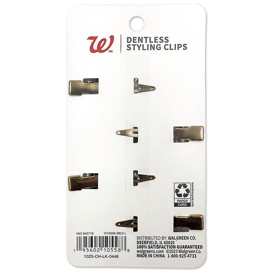 slide 2 of 2, Walgreens Dentless Styling Clips, 4 ct
